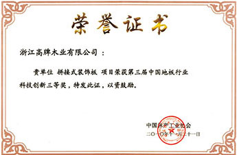 地板行业科技创新奖